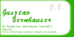 gusztav bernhauser business card